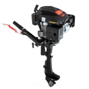 6HP Outboard Motor 4 Stroke Gasoline Air Cooled Short Shaft, 140CC 3.75kW