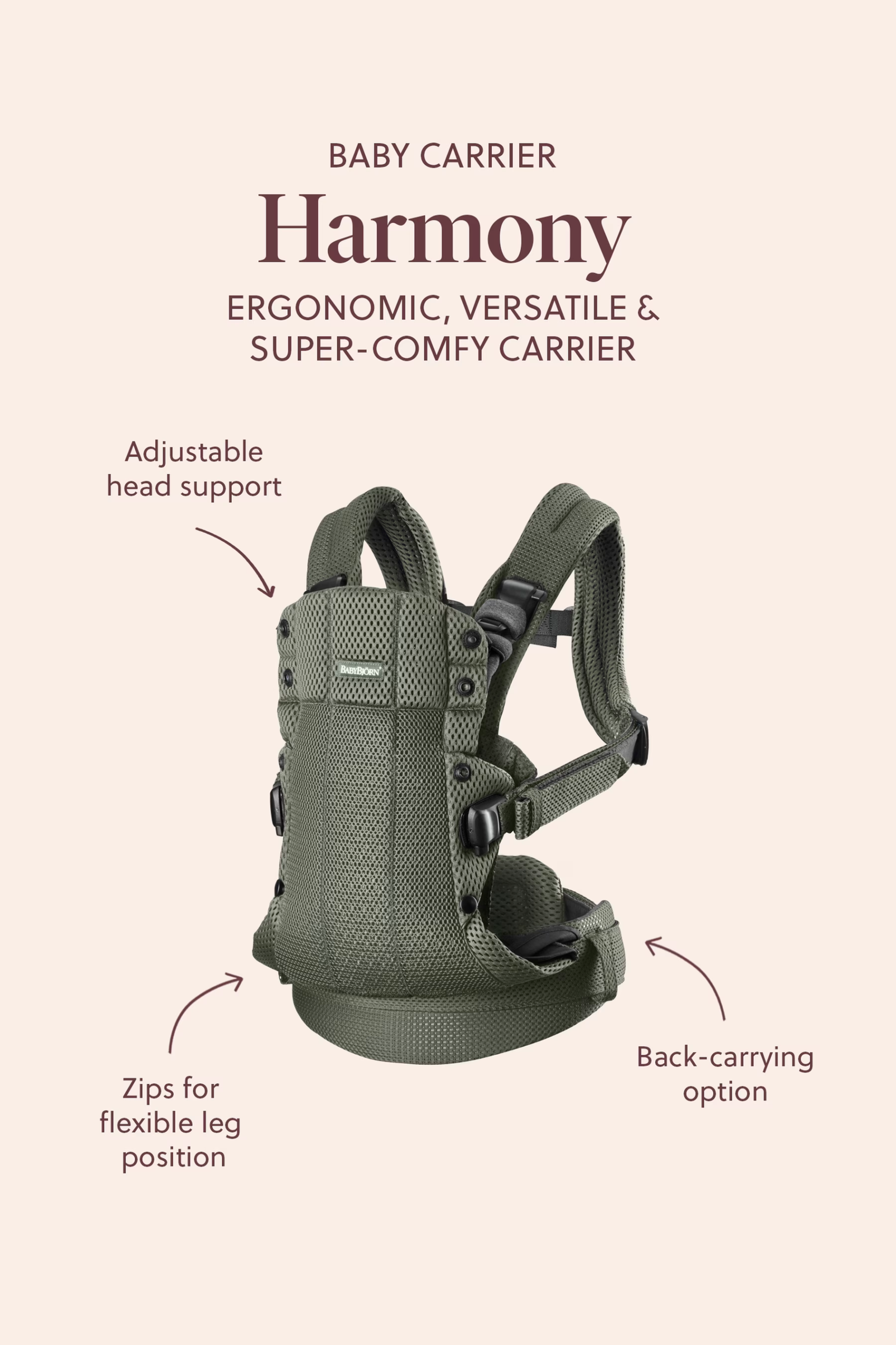 Ergonomic Baby Carrier with Padded Back Support – 4 Carrying Positions, 3D Mesh - Image 5