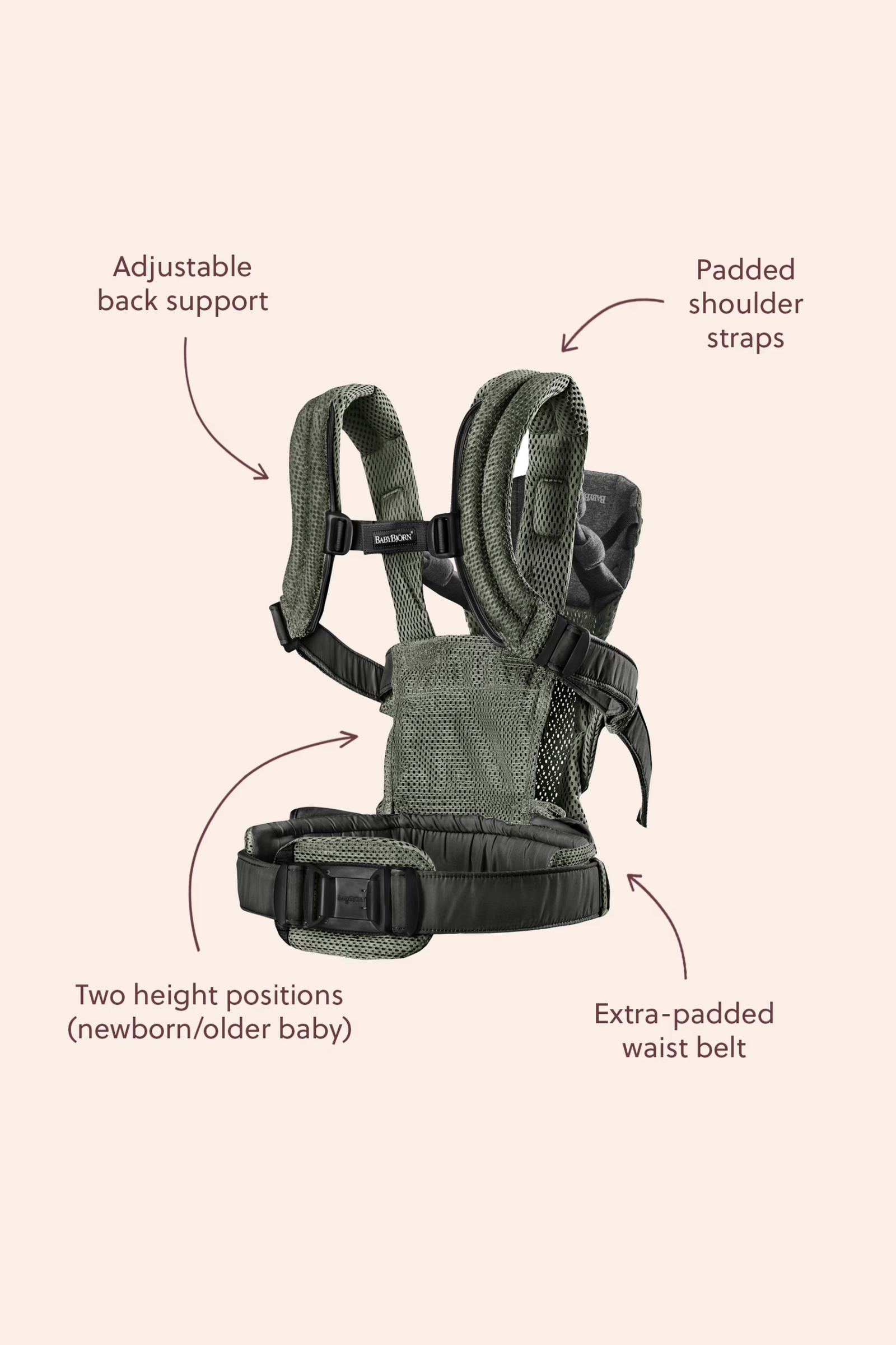 Ergonomic Baby Carrier with Padded Back Support – 4 Carrying Positions, 3D Mesh - Image 6