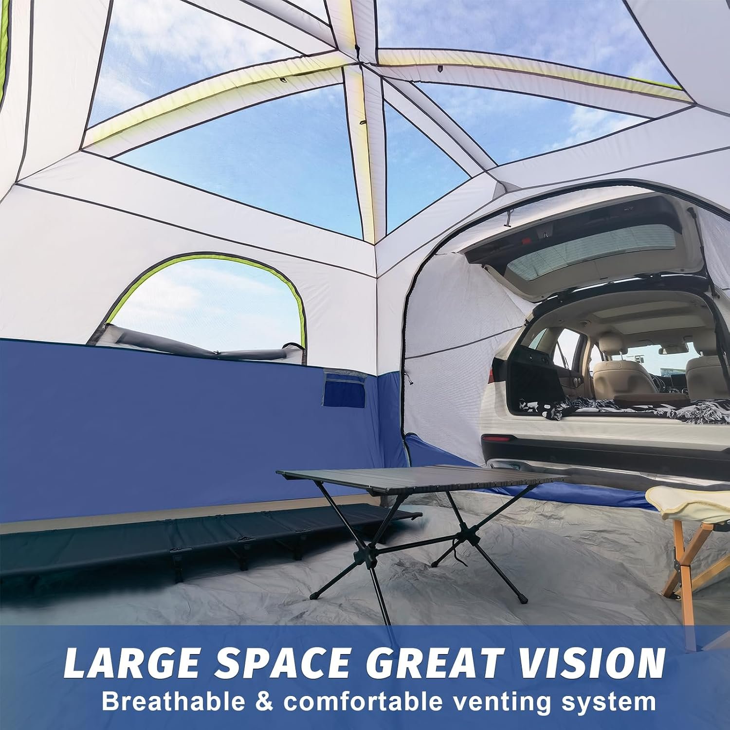 6-Person SUV Tailgate Tent – Dual Use, 78" Standing Height, Mesh Ventilation - Image 6