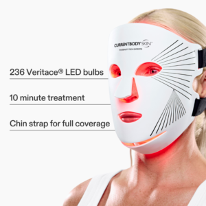 LED Red Light Therapy Face Mask – 3 Wavelengths, FDA Cleared, 10-Minute Treatment