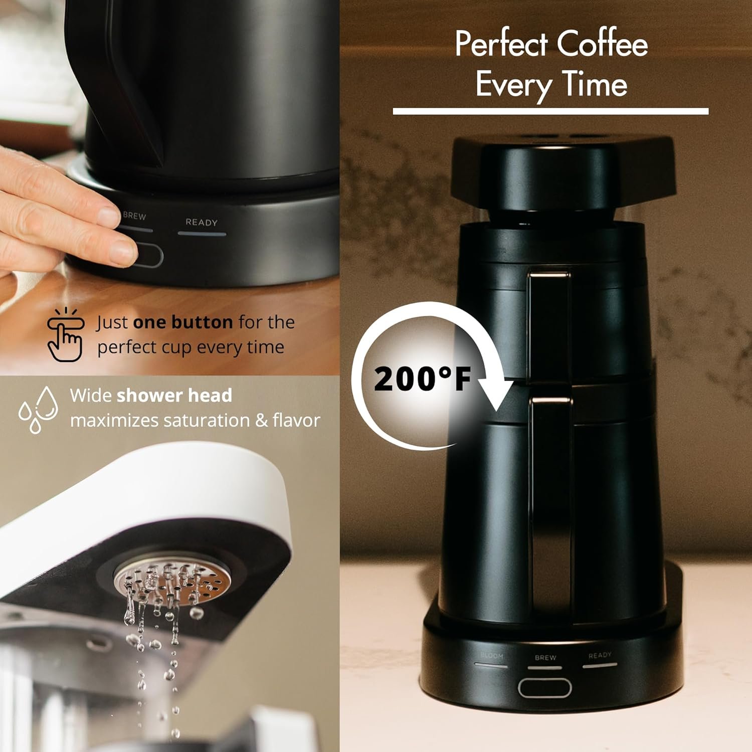 Simulated Pour-Over Coffee Maker – SCA Certified, One-Button Brewing, Thermal Carafe - Image 5