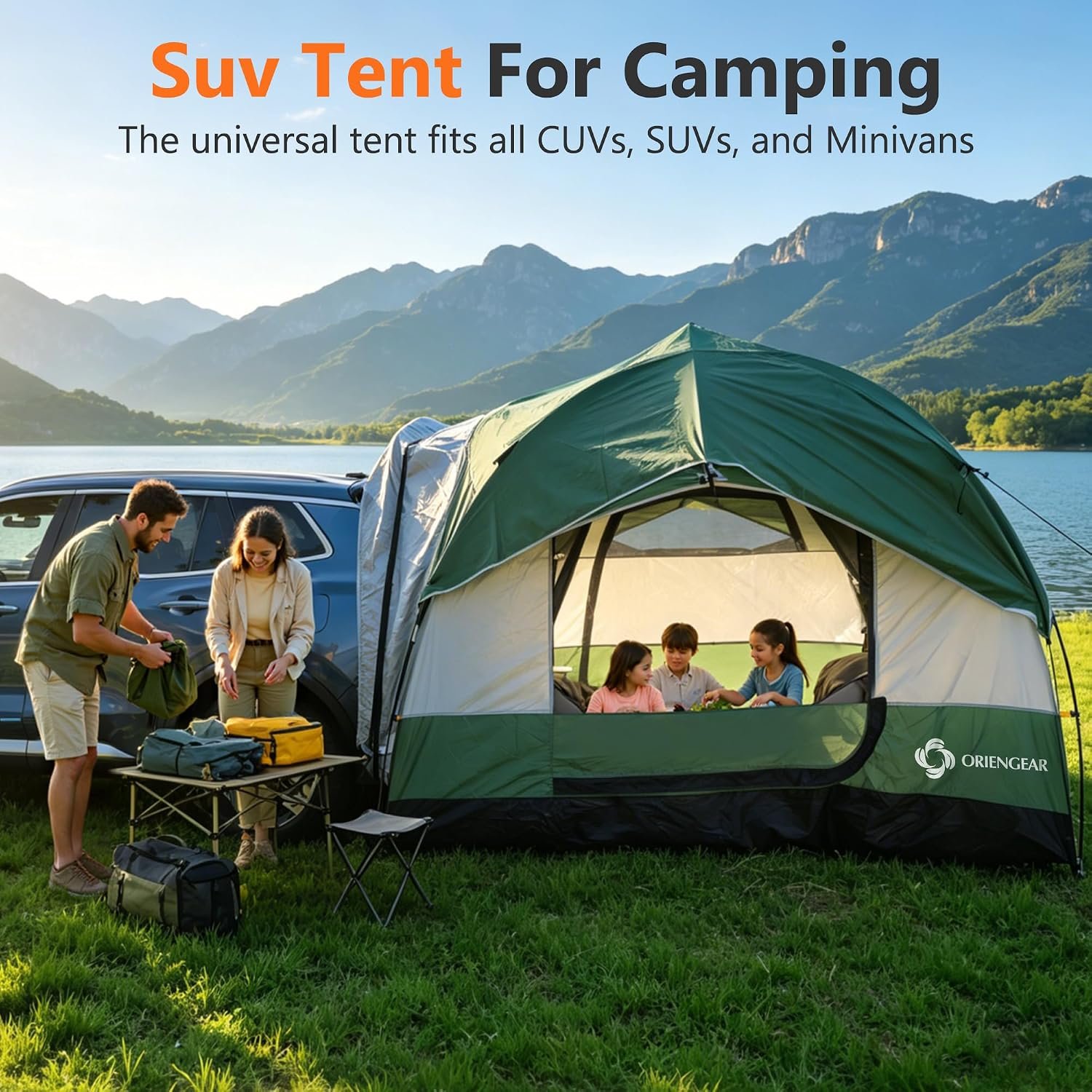 8x8 SUV Tailgate Tent – Dual-Use Standalone or Vehicle-Attached, 5-8 Person - Image 4