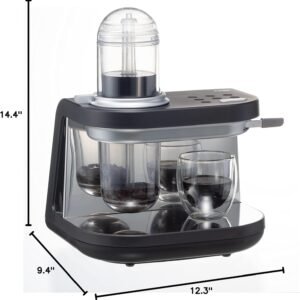 Automated Siphon Coffee Maker – Vacuum & Steam Brewing, 9 Flavor Settings, 3-Minute Brew