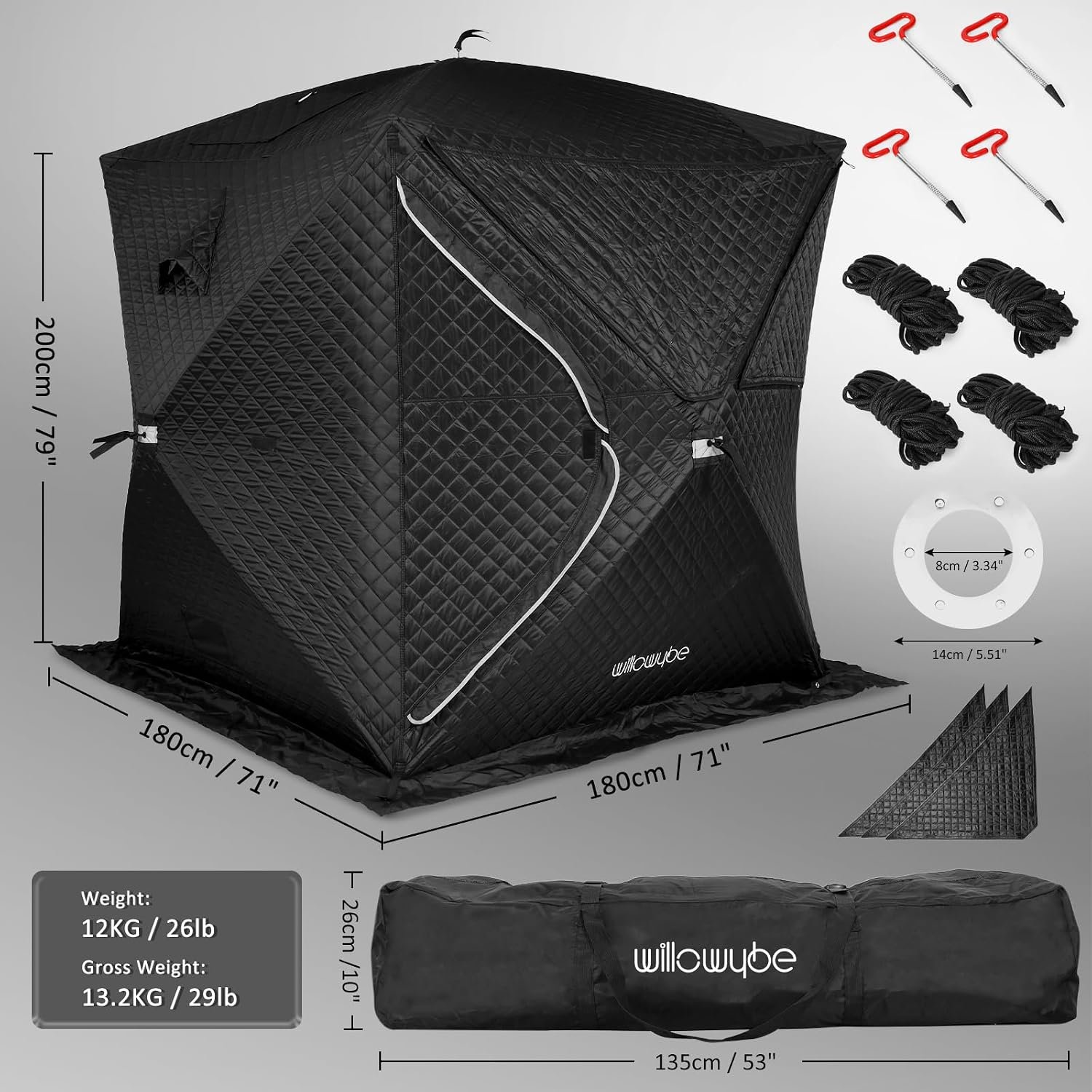 Portable Outdoor Wood-Fired Sauna Set – 4-Person Tent & Stove, 3-Minute Setup - Image 5
