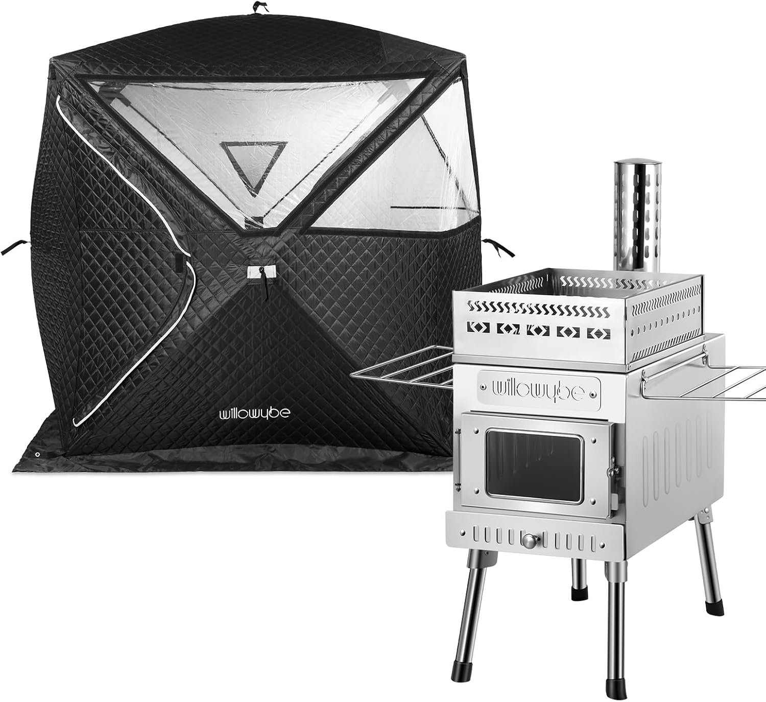 Portable Outdoor Wood-Fired Sauna Set – 4-Person Tent & Stove, 3-Minute Setup