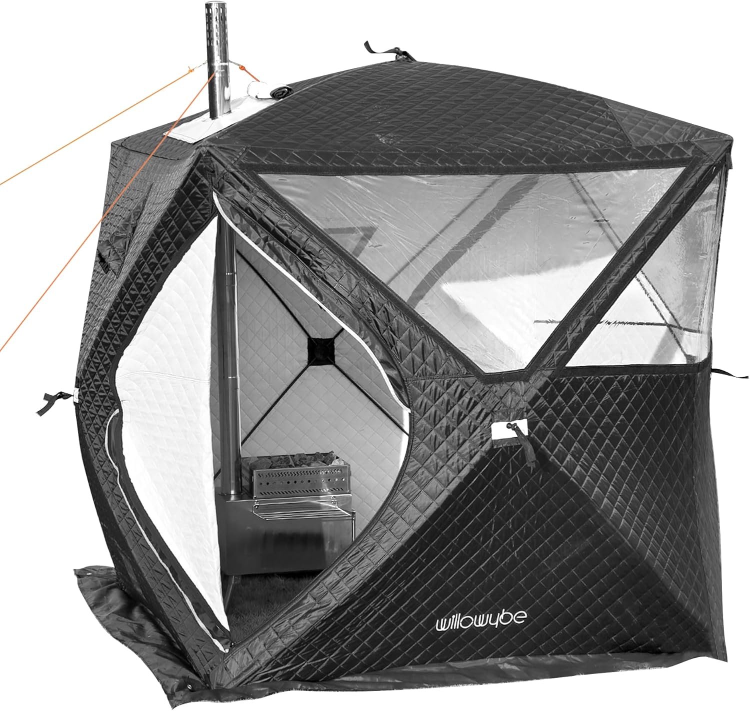 Portable Outdoor Wood-Fired Sauna Set – 4-Person Tent & Stove, 3-Minute Setup - Image 8