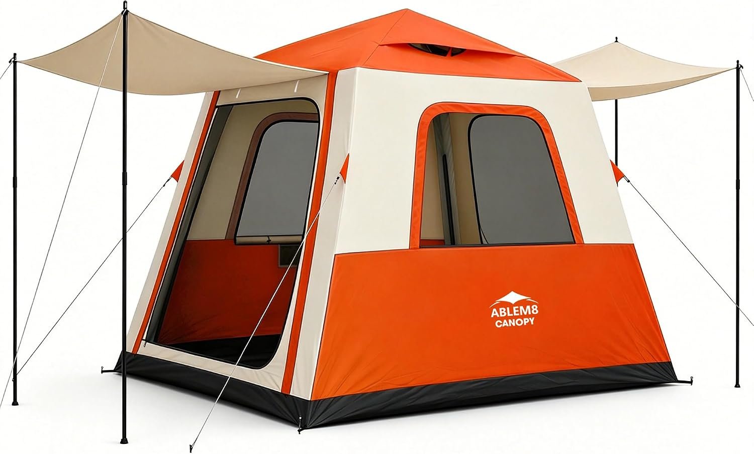 Inflatable Cabin Tent with Built-In Awning – Air-Beam Setup, No Poles, 2-4 Person - Image 3