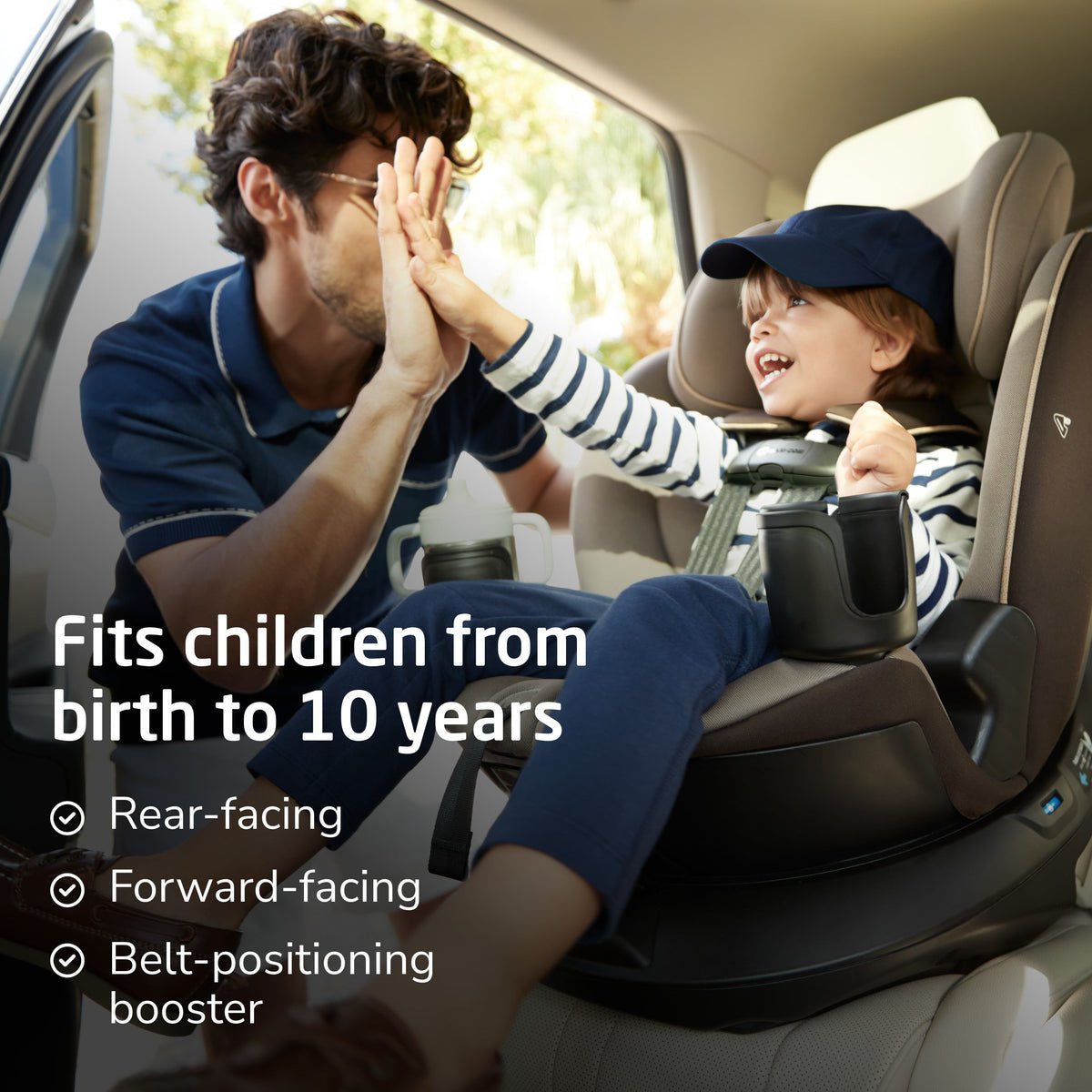 360° Rotating All-in-One Convertible Car Seat – Birth to Age 10 - Image 2