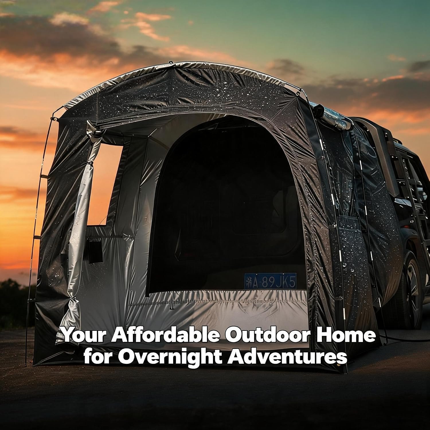 Universal Fit Car Camping Tent – Easy Setup, Standing Height - Image 3