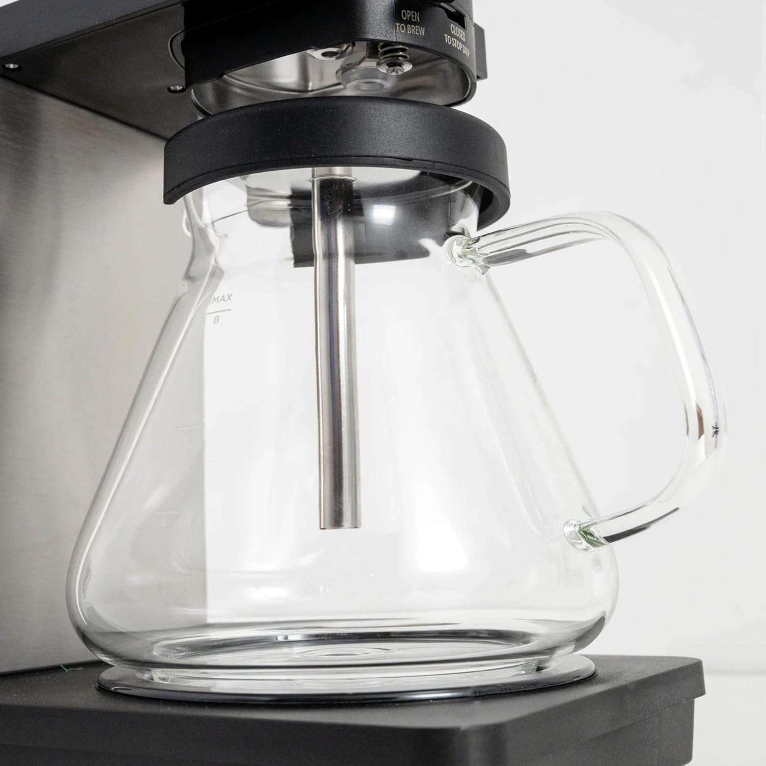Plastic-Free Automatic Drip Coffee Brewer – Stainless Steel & Glass Brew Path, 8-Cup - Image 3