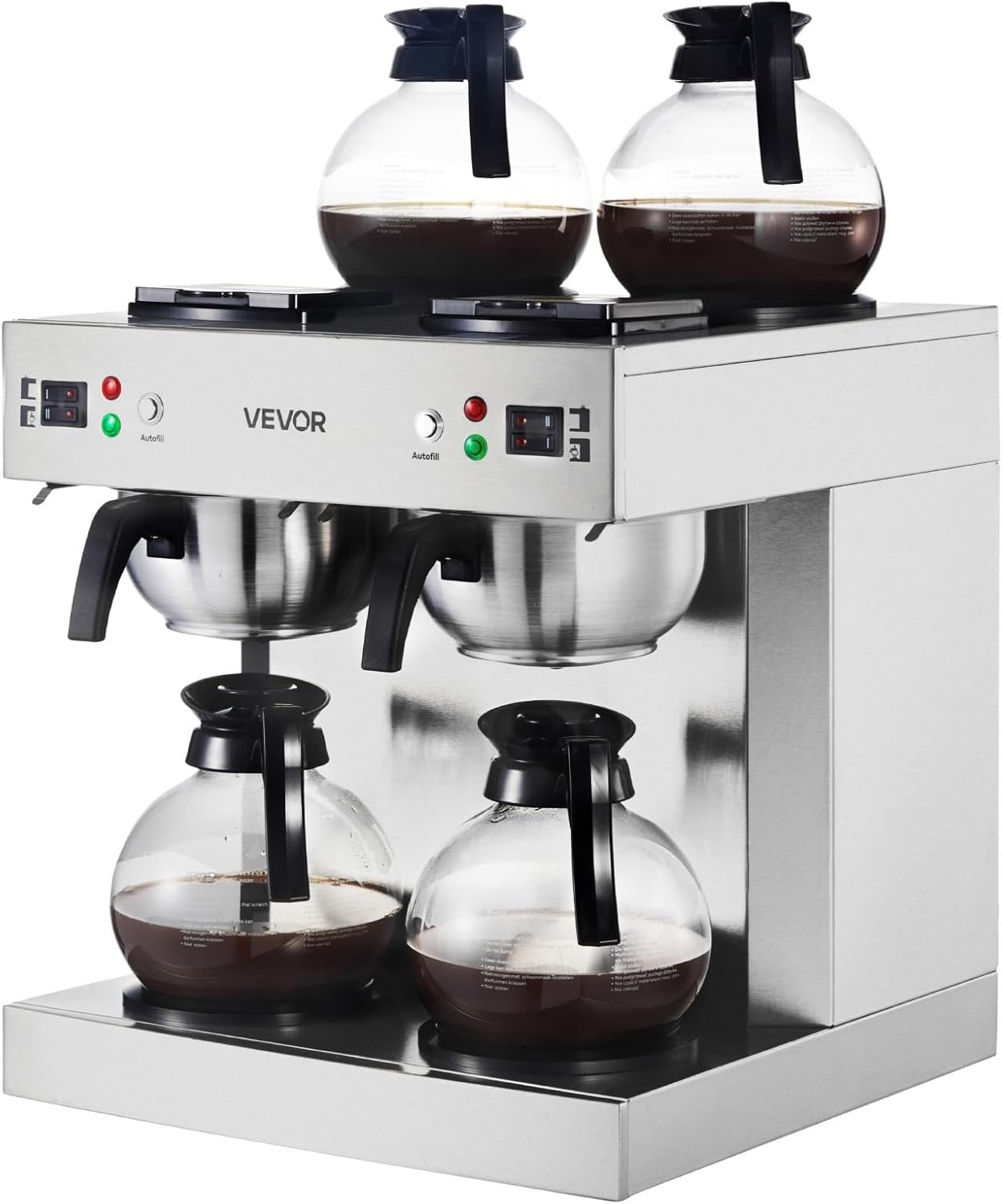 Commercial Dual-Head Coffee Maker – 24-Cup Capacity, 4 Carafes, 6-Minute Brew - Image 7