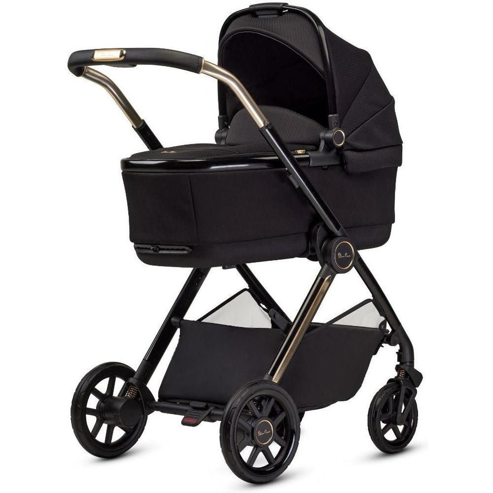 Premium Folding Travel Bassinet with Bamboo Lining, UPF 50+ Hood & Rain Cover