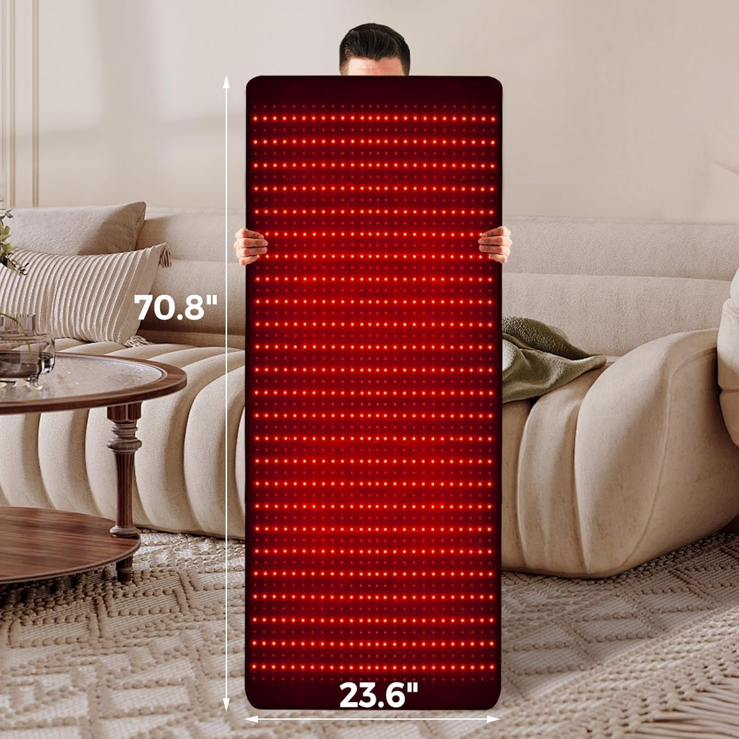 Professional-Grade Red Light Therapy Mat – 1,440 SMD 5050 LEDs, Dual Wavelength - Image 9