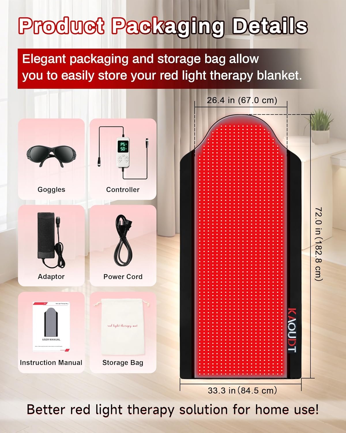 Full-Body Red Light Therapy Mat – Medical-Grade TPU Surface, 1,400 LEDs, 3 Modes - Image 4