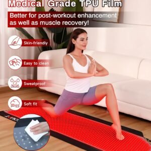 Full-Body Red Light Therapy Mat – Medical-Grade TPU Surface, 1,400 LEDs, 3 Modes