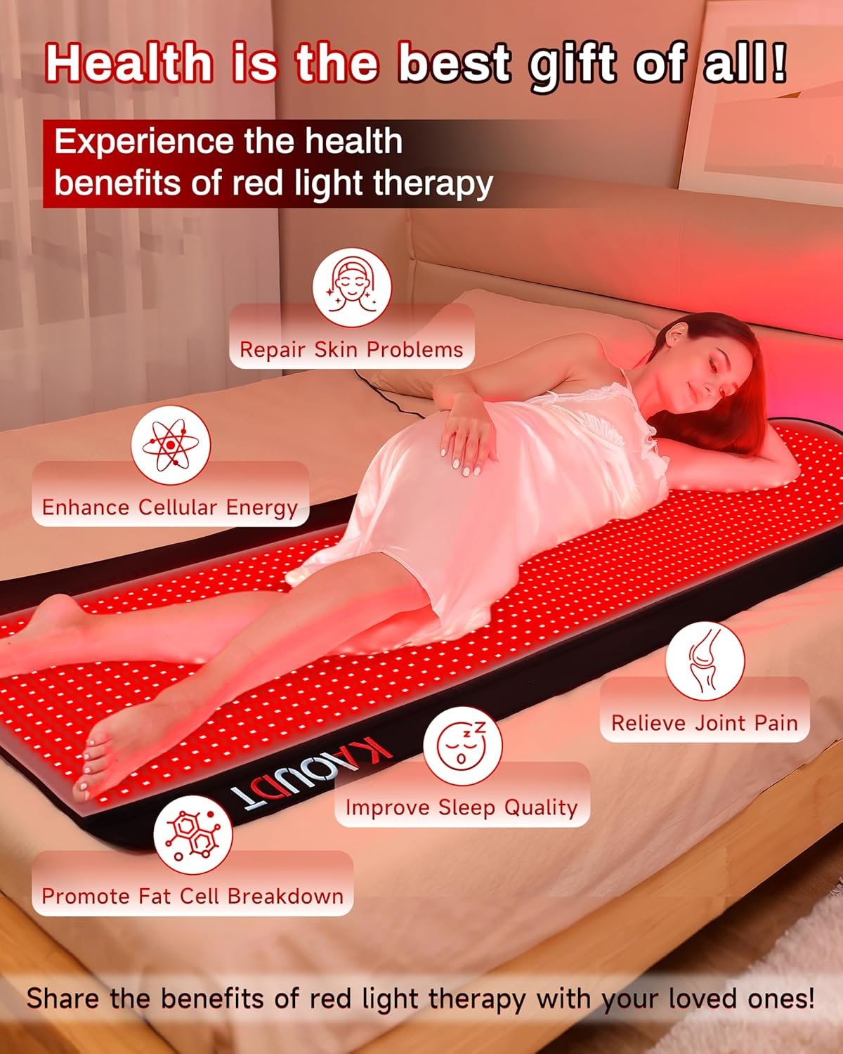 Full-Body Red Light Therapy Mat – Medical-Grade TPU Surface, 1,400 LEDs, 3 Modes - Image 7