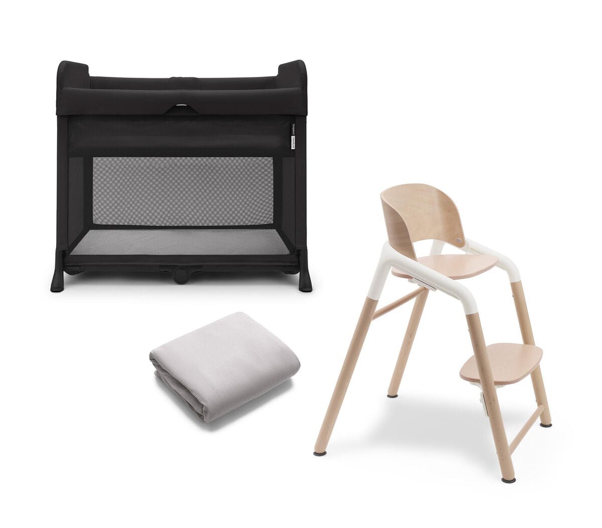 5-in-1 Adjustable High Chair + Pop-Up Playard Bundle with Bassinet & Sheet - Image 5