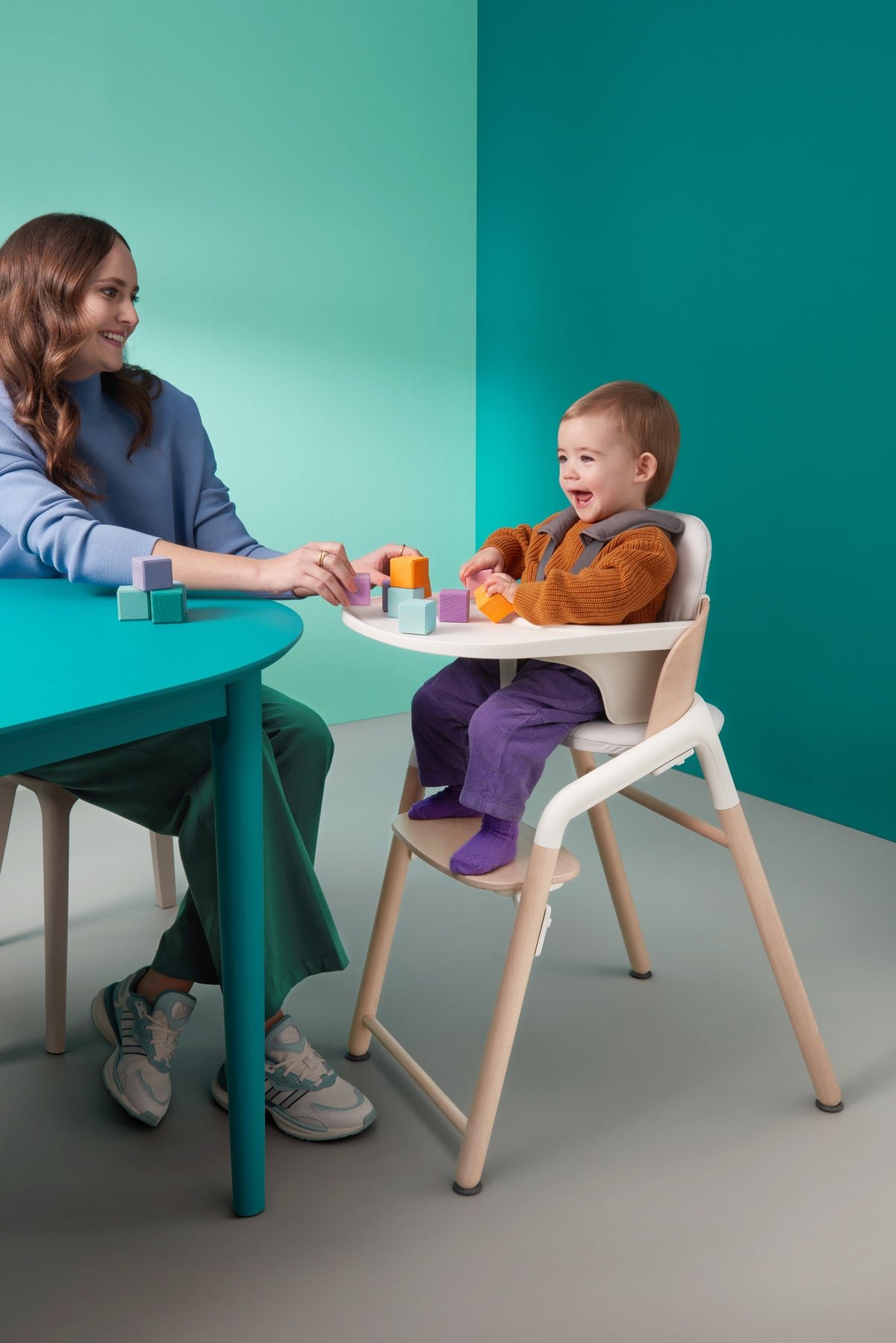 Adjustable Wooden High Chair – 5-in-1 Growth System, 6 Months to Adult - Image 3