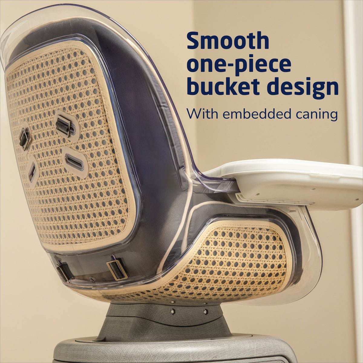 360° Rotating 7-in-1 High Chair – Ash Wood Legs, Recycled Fabric - Image 6