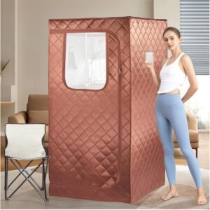 Full-Size Dry Infrared Sauna Tent – 3-Panel Heating, Remote Control, Foldable Chair & Foot Pad
