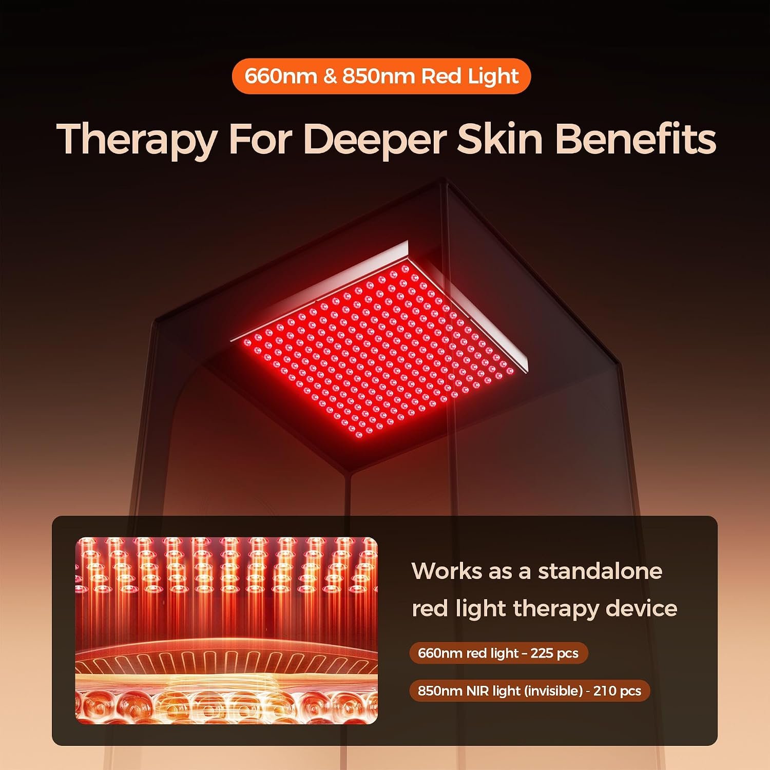 Portable Steam Sauna Box with Red Light Therapy – 660nm/850nm, 9 Heat Levels, Folding Chair - Image 4
