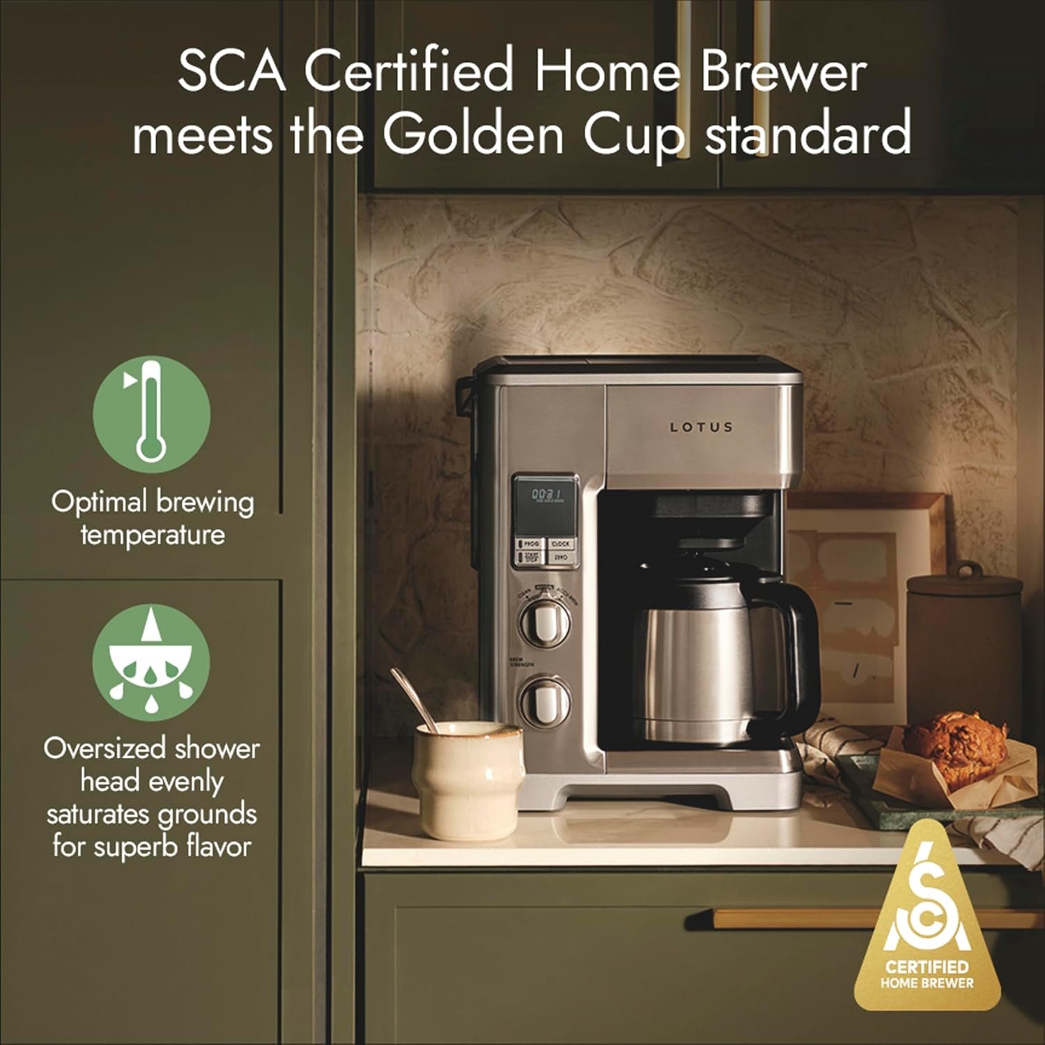 Precision Drip Coffee Maker with Built-In Grounds Scale – SCA Certified, Thermal Carafe, 10-Cup - Image 8