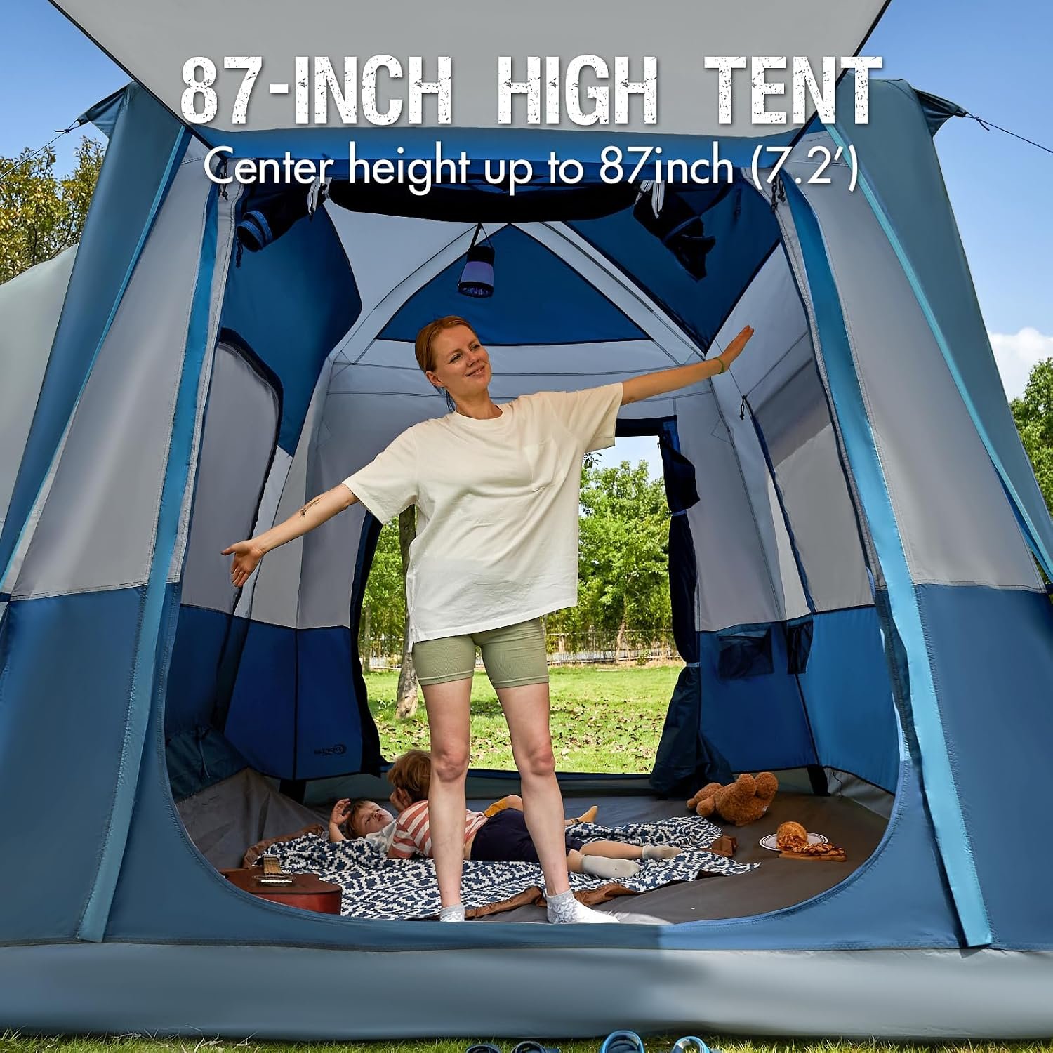 5-Person SUV Camping Tent with Porch – Water-Resistant Trunk Tent for Car Camping & Tailgating - Image 2