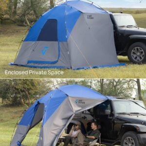 Universal Vehicle Shelter with 3-Side Sunshade – Waterproof, Side or Rear Mount