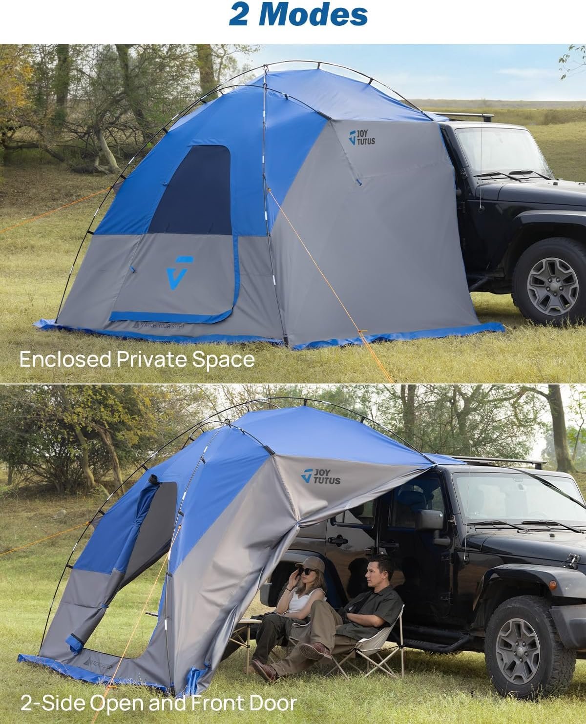 Universal Vehicle Shelter with 3-Side Sunshade – Waterproof, Side or Rear Mount
