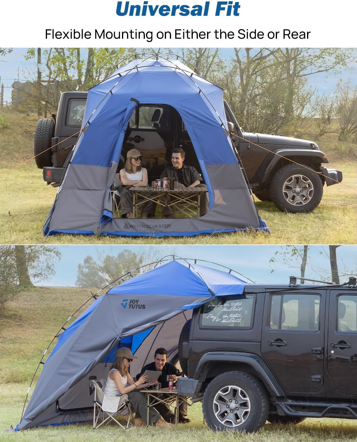 Universal Vehicle Shelter with 3-Side Sunshade – Waterproof, Side or Rear Mount - Image 4